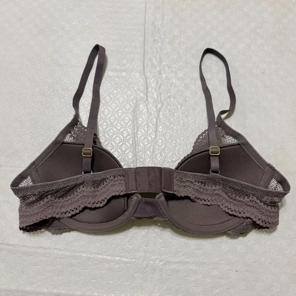 Pepper Signature All You Underwire Bra Slate Grey Lace 36AA